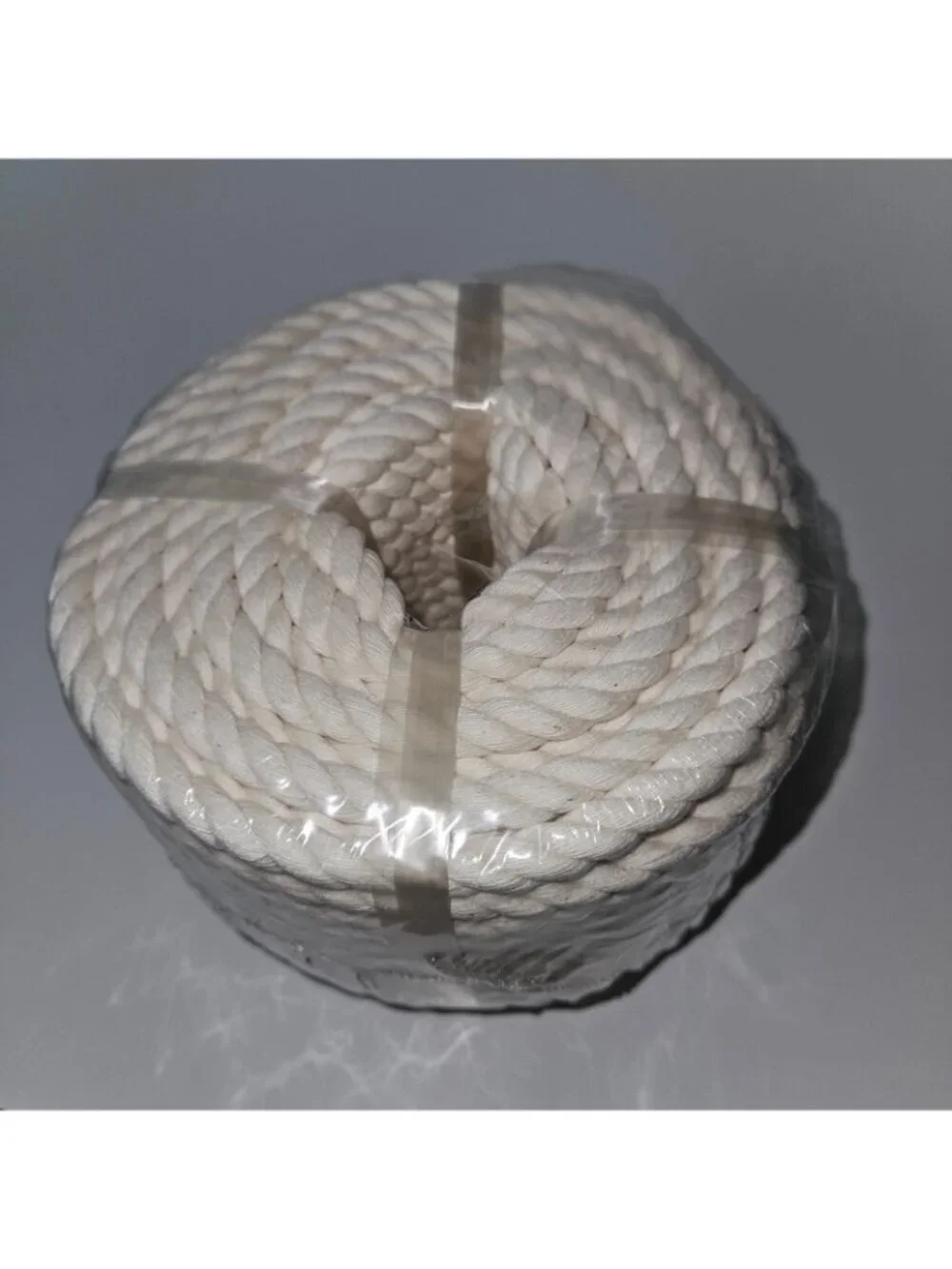 NOS Natural Cord 100% Cotton 3 Ply 100 ft 8mm Thick Hobby Lobby 2016